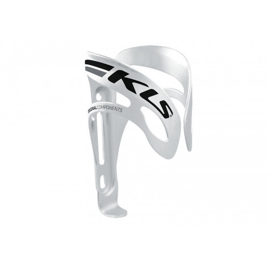 Фляготримач алюмінієвий KLS Squad білий/сірий