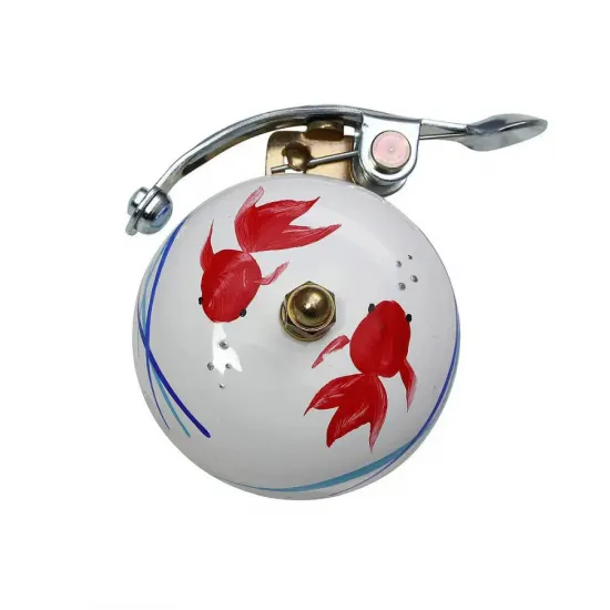 Дзвінок HANDPAINTED SUZU CRANE, Koi, 55мм алюміній, скоба