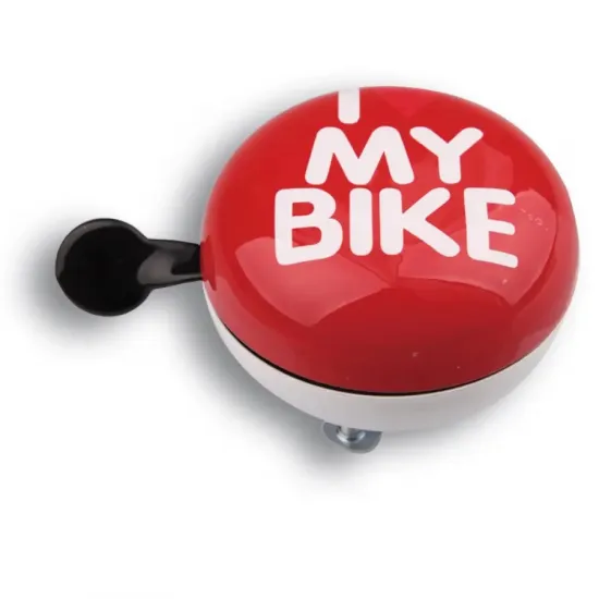 Дінг-Донг Green Cycle GBL-458 I love my bike діаметр 80мм червоний Дінг-Донг Green Cycle GBL-458 I love my bike діаметр 80мм червоний