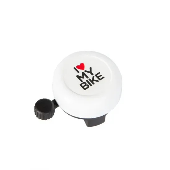 Дзвінок Green Cycle GBL-251 I love my bike cтальной білий Дзвінок Green Cycle GBL-251 I love my bike cтальной білий