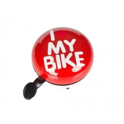 Дінг-Донг Green Cycle GBL-458 I love my bike діаметр 80мм червоний Дінг-Донг Green Cycle GBL-458 I love my bike діаметр 80мм червоний