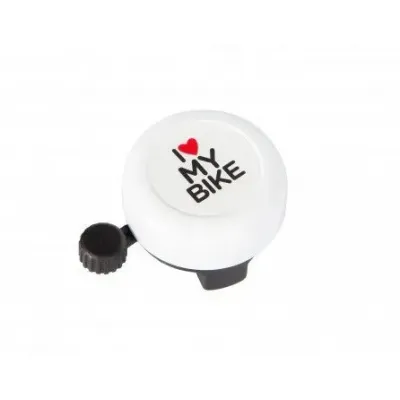 Дзвінок Green Cycle GBL-251 I love my bike cтальной білий Дзвінок Green Cycle GBL-251 I love my bike cтальной білий