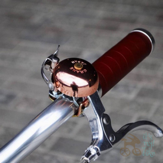 Дзвінок MINI SUZU CRANE, Copper, 45мм латунь, скоба Дзвінок MINI SUZU CRANE, Copper, 45мм латунь, скоба