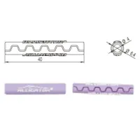 Защита рамы Alligator Sawtooth от трения рубашек переключения (4 мм) фиолетовая. уп 4 шт