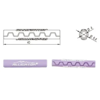 Защита рамы Alligator Sawtooth от трения рубашек переключения (4 мм) фиолетовая. уп 4 шт