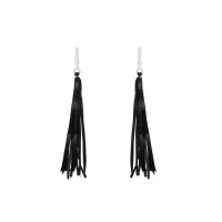 Украшение на руль Green Cycle GCS-540 черные тканевые полоски