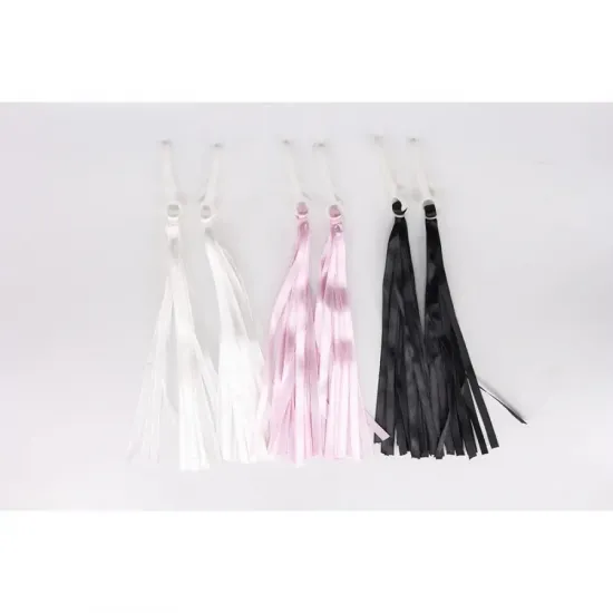 Прикраса на кермо Green Cycle GCS-540 білі тканинні смужки