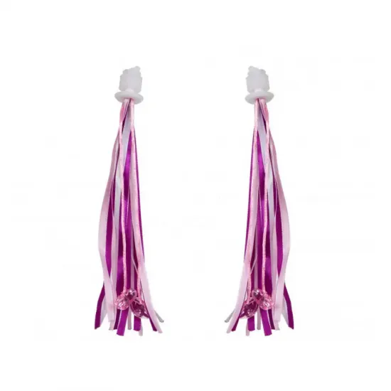 Прикраса на кермо Green Cycle GCS-552 тканинні смужки з акриловими намистинами