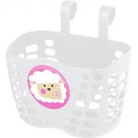 Детская пластиковая корзина на руль KLS Buddy Баранчик. белый