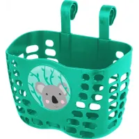 Детская пластиковая корзина на руль KLS Buddy Коала. зеленый-бирюзовый