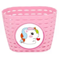 Кошик дитячий пластиковий на кермо ONRIDE Lio рожевий для велосипедів 12-14