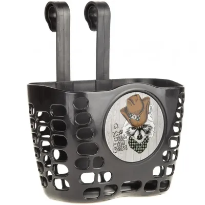 Корзина детская пластиковая на руль ONRIDE Bundle Mini черный для велосипедов 12-14"