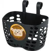 Детская пластиковая корзина на руль KLS Buddy Лев. черный