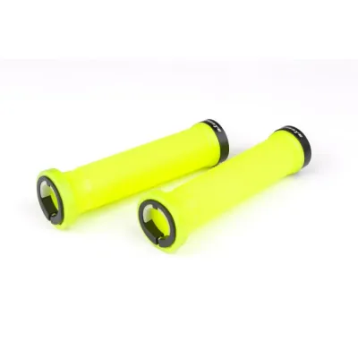 Ручки руля FireEye Goosebumps-R 128 мм з замками жовтий Ручки руля FireEye Goosebumps-R 128 мм з замками жовтий