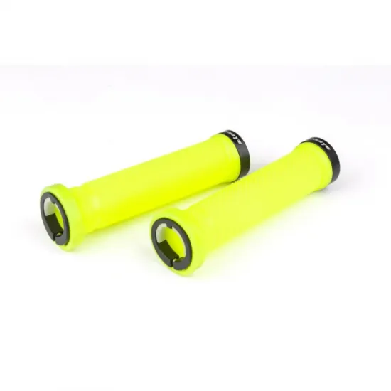 Ручки руля FireEye Goosebumps-R 128 мм з замками жовтий