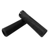 Гріпси Green Cycle GGR-418 130mm чорні з одним чорним замком Гріпси Green Cycle GGR-418 130mm чорні з одним чорним замком