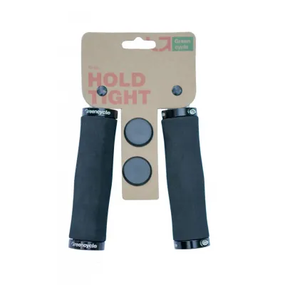 Гріпси Green Cycle GGR-413 130mm спінена гума, ергономічні, чорні з двома чорними замками Гріпси Green Cycle GGR-413 130mm спінена гума, ергономічні, чорні з двома чорними замками