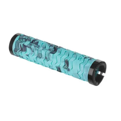 Ручки на кермо з двома замками KLS Poison Double LockOn бірюзовий/чорний