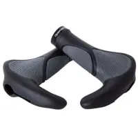 Грипсы Green Cycle GGR-512 140mm эргономичные, с одним замком и рожками черный / серый