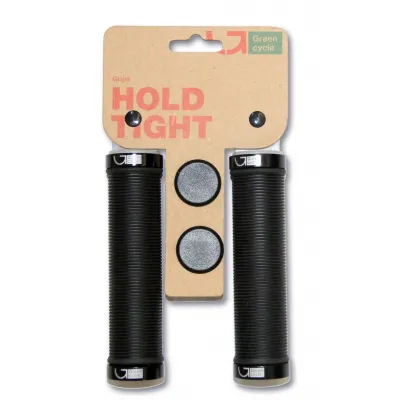 Гріпси Green Cycle GGR-421 130mm чорні з двома чорними замками Гріпси Green Cycle GGR-421 130mm чорні з двома чорними замками