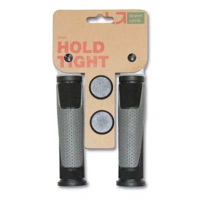 Гріпси Green Cycle GGR-004 130mm чорно-сірі з барендами Гріпси Green Cycle GGR-004 130mm чорно-сірі з барендами