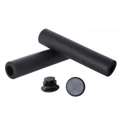 Гріпси Green Cycle GGR-701 130mm спінений силікон, чорні Гріпси Green Cycle GGR-701 130mm спінений силікон, чорні