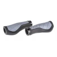 Гріпси ONRIDE Cliff, ергономічні, один замок, 135 мм, чорний/сірий