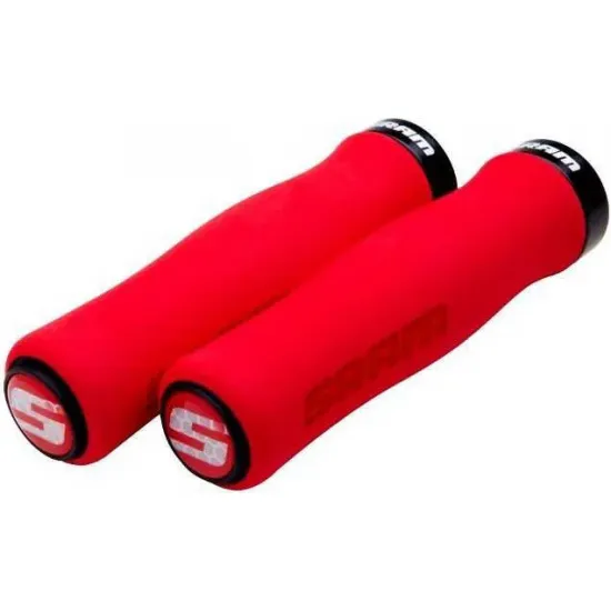 Гріпси SRAM Locking Grips Contour Foam 129mm Red with Single Black Clamp and End Plugs