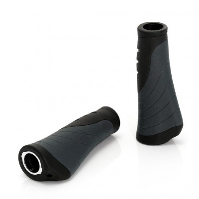Гріпсы XLC GR-S22 \'Ergonomic\', черно-серые, 135мм