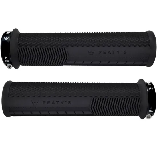 Гріпси Peaty's Monarch Grip Knurl, Thin 30>32mm, Race Control, Black