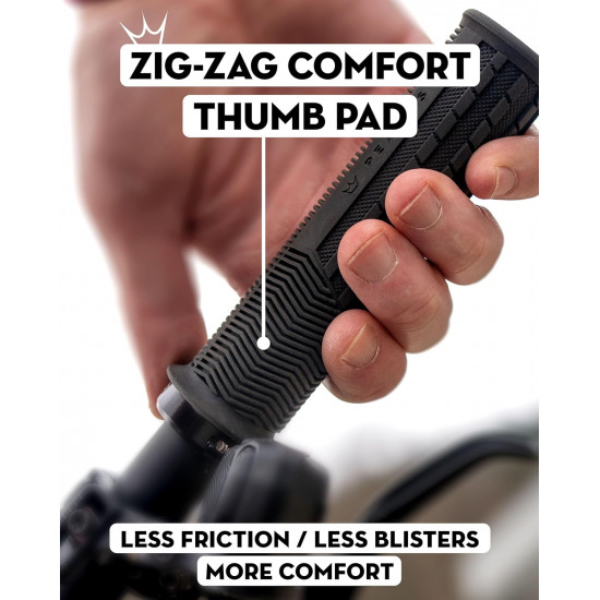 Гріпси Peaty's Monarch Grip, Thin 30>32mm, Knurl Race Control, Gum