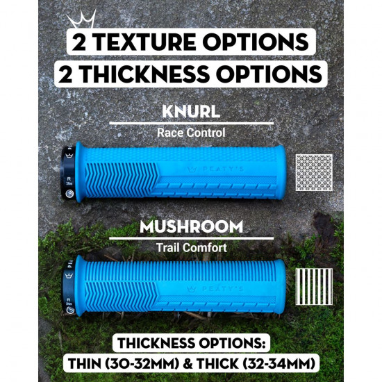 Гріпси Peaty's Monarch Grip, Thin 30>32mm, Mushroom Trail Comfort, Gum