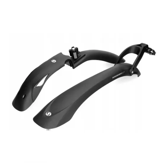Комплект крил 24" -29" SIMPLA Hammer 3 SDE, SPEEDclamp mounting швидкознімне кріплення, чорні з білими вставками