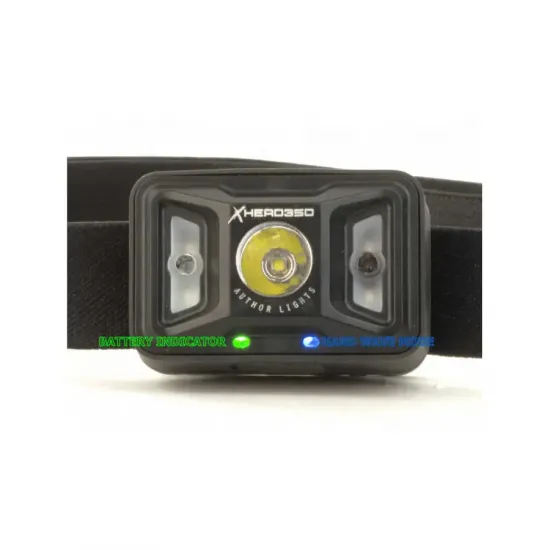 Ліхтар передній на голову Author X-Head 450 lm Silicone USB (Wht/Grn LED) 12002220