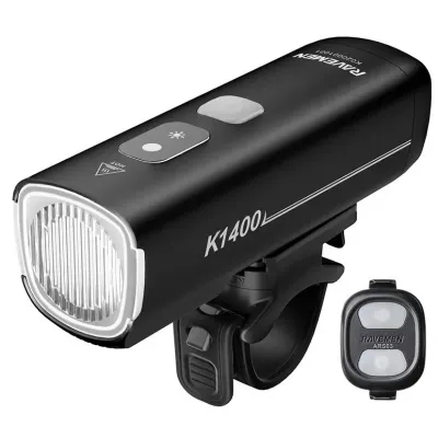 Велосипедна фара Ravemen K1400 (1400 lm, 4000 mAh) з датчиками освітленості Велосипедна фара Ravemen K1400 (1400 lm, 4000 mAh) з датчиками освітленості