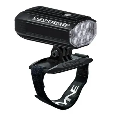 Переднє світло LEZYNE HELMET MICRO DRIVE PRO 1000+ FRONT Чорний матовий 1000 люменів Y18