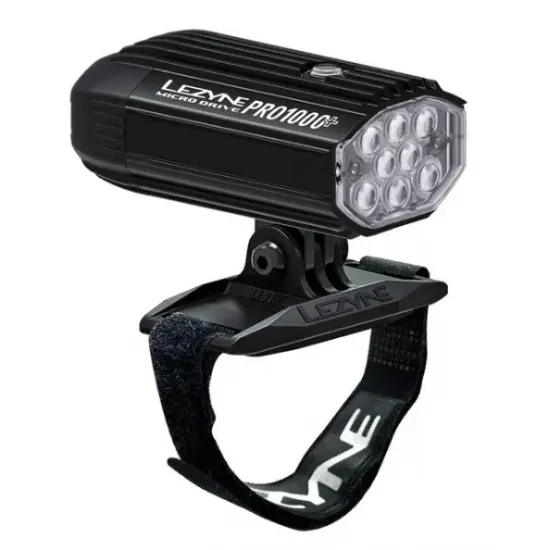 Переднє світло LEZYNE HELMET MICRO DRIVE PRO 1000+ FRONT Чорний матовий 1000 люменів Y18