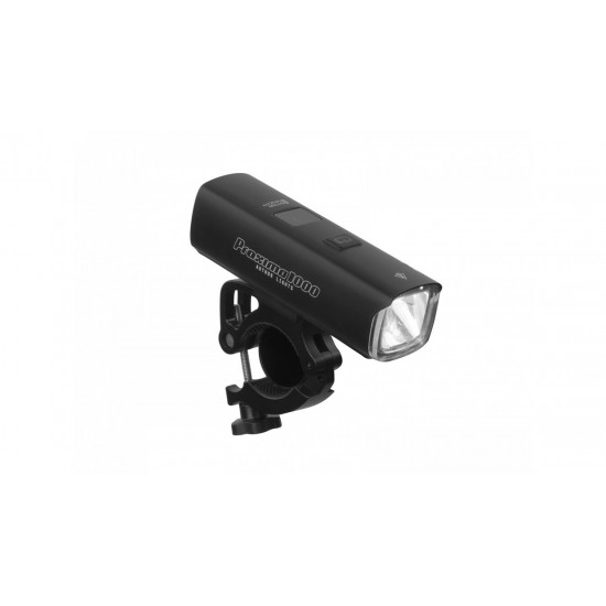 Ліхтар передній Author PROXIMA 1000 lm / HB 22-38 mm USB Alloy, чорний