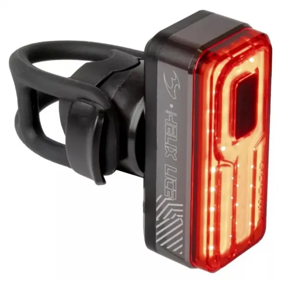 Блимавка задня Moon Helix Lite 100 люмен вбудований акум, USB TYPE-C кабель, сіра