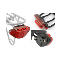 Фонарь мигалка задний Author A-Caddy 5 с красным рефлектором