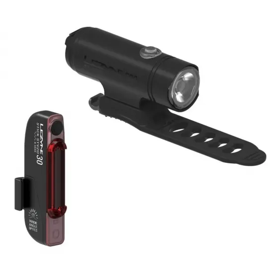 Комплект світла Lezyne CLASSIC DRIVE 500 / STICK PAIR Чорний матовий/Чорний 500/30 люменівів Y14