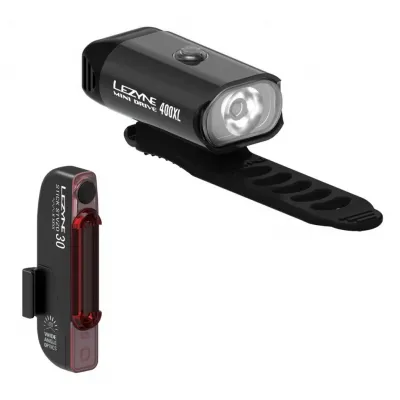 Комплект світла Lezyne MINI DRIVE 400 / STICK PAIR Чорний/Чорний 400/30 люменів Y14
