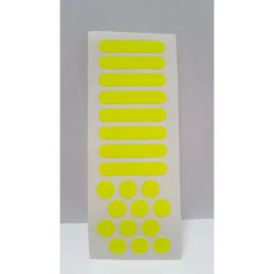 Наліпка на шолом неоново-жовта (не світловідбиваюча)