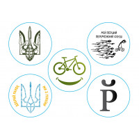 Світловідбиваючі наліпки ONRIDE Тризуб 42 мм круглі (5шт.)