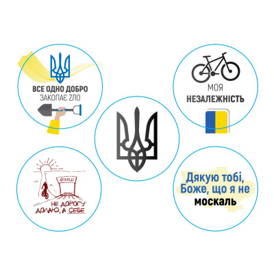 Світловідбиваючі наліпки ONRIDE Добро 42 мм круглі (5шт.)