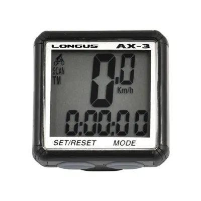 Велокомп`ютер Longus АХ-3, 13 ф-цій, чорний Special Edition