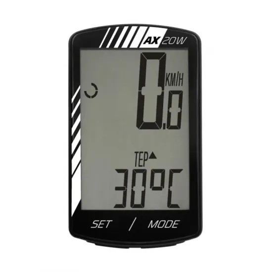 Велокомп`ютер Longus АХ-20W, 20 ф-цій, чорний