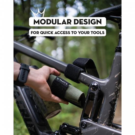 Органайзер на раму для инструмента Peaty\'s HoldFast Trail Tool Wrap, Nightrider Black