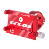 Держатель гаджета GUB G-81 на руль алюминиевый. красный