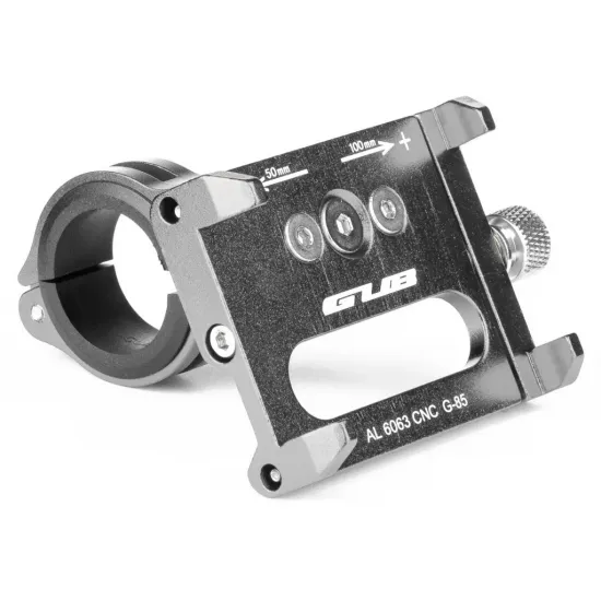 Тримач гаджета GUB G-85 на кермо/винос алюмінієвий. титан